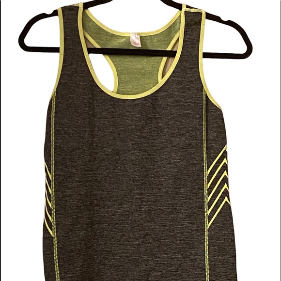 FCP Workout Tank Grey/Lime Green No Size Razorback - Picture 1 of 6